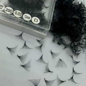 Extensiones de Pestañas Premade Fans 20D 0.03 Mega Volumen Hechas a Mano, Fans de Volumen Ruso VIETKINGLASH, Pelo Sintético Natural Largo - Product Image 1