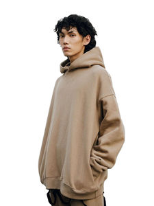 Sweat à capuche personnalisé haut de gamme pour homme, coupe oversize, épaules tombantes, style streetwear tendance - Product Image 2