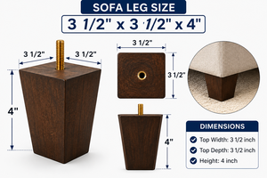 Custom Square Solid Wood <b>Sofa</b> <b>Legs</b> <b>for</b> Outdoor and Apartment Furniture Modern Replacement <b>for</b> Cabinets Couches Workshops - Product Image 2