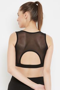 Soutien-gorge de sport respirant à maintien moyen, dos nageur, col rond, réversible, grande taille pour femme - Product Image 6