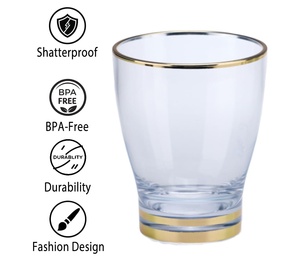 [Holar] Taiwán hizo 11 OZ vaso redondo de plástico reutilizable con forma de grasa para Baño - Product Image 3