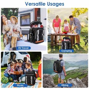 Zaino Termico Impermeabile da 36 Lattine, 25L/6.6Gal, Morbido e Confortevole per Conservazione Alimenti, Ideale per Picnic, Campeggio, Spiaggia, Pesca, Viaggi - Product Image 3