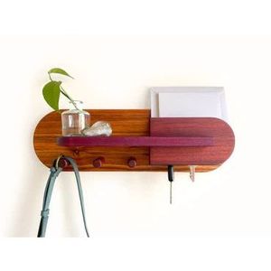 Porta Llaves de Madera Ecológico Hecho a Mano, Decoración Duradera para la Entrada; Organizador de Pared para Llaves y Correo - Product Image 4