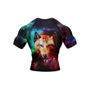 Rashguards de Jiu Jitsu sublimés, concevez votre propre logo personnalisé, manches courtes, MMA, BJJ, Muay Thai, équipement de combat, chemise de compression - Product Image 6