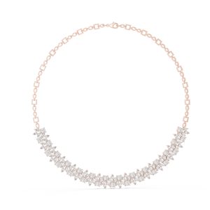 The Seraphina Cluster <b>Statement</b> <b>Necklace</b> | Gold Geometric and Diamond Mosaic Collar - Product Image 1