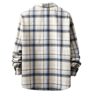 Chemises en flanelle à carreaux pour hommes, manches longues, en coton, style hiver, pour la mode en plein air. - Product Image 2