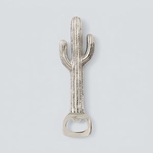 Abridor de Botellas de Metal Plateado Personalizado con Forma de Cactus, Abridor de Cerveza Creativo de Aleación de Zinc para Recuerdos de Boda, Regalos de Fiesta, Herramientas de Bar - Product Image 1
