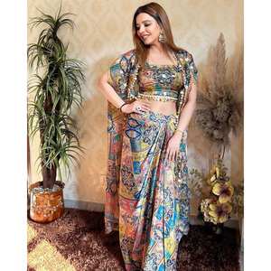 Beaux ensembles pour femmes-Blouse de fête-Bas et Koti Élégant et élégant - Product Image 4