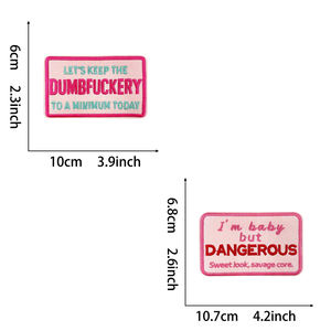 Patchs thermocollants brodés avec slogan audacieux et motif cœur, applique rose écologique Girl Power pour vestes, sacs, jeans, chapeaux, décoration DIY - Product Image 5