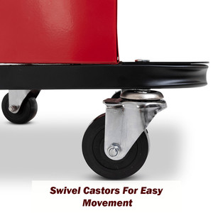 Iron <b>Tool</b> <b>Cart</b> wih Cabinets ,Portable 3 Drawer Utility <b>Tool</b> <b>Cart</b> , <b>Tool</b> Tray with Padded Seat, 350lb Loading GAPGAR025 - Product Image 4