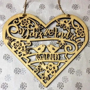 Artesanías Náuticas de Madera Personalizadas, Regalos Conmemorativos para Parejas, Mini Decoración para el Hogar, Estatua de Corazón de Amor Pulido - Product Image 4