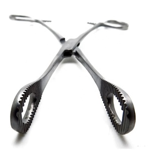 Pince à éponges chirurgicale droite non verrouillable à fentes de 7 pouces, en acier inoxydable allemand, manuelle et réutilisable, pour instrument médical - Product Image 4