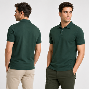 Polo athlétique en tissu anti-humidité avec patte de boutonnage, logo brodé personnalisé, vente en gros, OEM, pour équipes privées, Nouveauté - Product Image 3