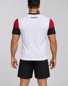 Maillot de football pour hommes, bleu et jaune, impression par sublimation, col en V, manches longues, polyester respirant, pour adolescents et adultes - Product Image 6