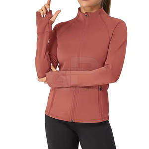 Chaqueta de yoga elegante para mujer, con cremallera completa, tela transpirable y ligera, corte ajustado, para gimnasio y correr. - Product Image 3
