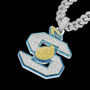 Joyería Hip Hop para Hombre, Colgante Personalizado con Letras, Plata de Ley 925, Diamante Moissanita VVS, Número, Nombre, Inicial, Logotipo - Product Image 2