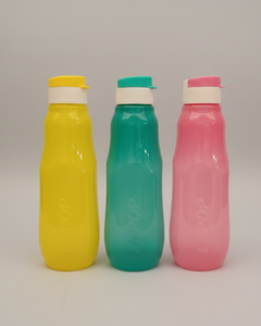 Botella de Agua Cilíndrica de Plástico PET Popelatte Premium de 500 ml, Ecológica, a Prueba de Fugas, Duradera, Modelo Digital LivPOP - Product Image 4