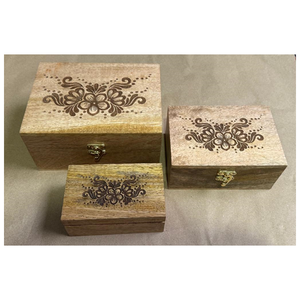 Direct Factory Supply High Quality Eco-Friendly Mango Wood <b>Storage</b> <b>Box</b> Rectangle Shape Engraved Wooden Carved <b>Storage</b> <b>Box</b> - Product Image 1