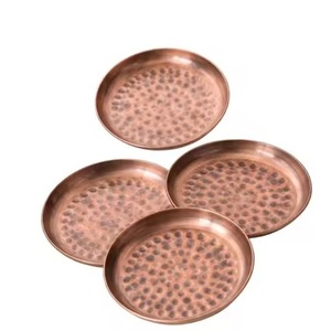 Modern Copper Coaster Set Decorative <b>Table</b> <b>Protector</b> for Cups Mugs Wine Glasses Home Restaurant Hotel Bar Dining - Product Image 4