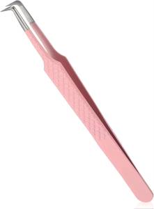 Pince à épiler de précision rose Morje Surgical en acier inoxydable à pointe lisse 10 mm pour extension de cils - Product Image 6