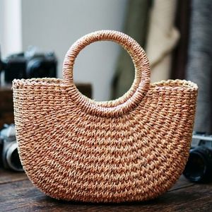 Sac de plage en jonc de mer tressé à la main, durable, en fibres naturelles, organisateur écologique, décoration intérieure, vente en gros, fabriqué au Vietnam - Product Image 5