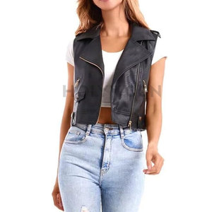 Chaleco de Cuero para Mujer, Moderno y Elegante, Diseño sin Mangas, Ligero, Impermeable, Informal, para Uso Diario y al Aire Libre - Product Image 3