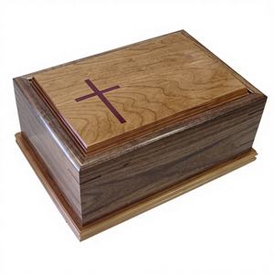 โลงศพไม้ไผ่ตกแต่งสไตล์อเมริกันสำหรับงานศพคริสต์มาส ขนาดใหญ่ กล่องเก็บอัฐิไม้ ย่อยสลายได้ เป็นมิตรกับสิ่งแวดล้อม - Product Image 3