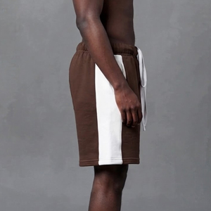 Nouveauté : Short homme 100% coton molletonné, 2 tons, séchage rapide, style streetwear, taille élastique, confortable. - Product Image 3