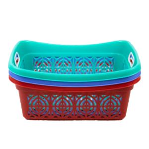 Dual <b>Handle</b> <b>Plastic</b> Strainer <b>Basket</b> Durable PP Material Multi-Purpose Home Storage Organization Modern Pattern Food Use BPA Free - Product Image 5