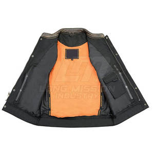 Gilet en cuir haute performance, gilet en cuir de qualité course, gilet en cuir pour motard, fabriqué au Pakistan - Product Image 4