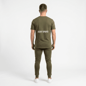 เสื้อยืดออกกำลังกายผู้ชายคุณภาพสูงขายส่ง เสื้อผ้ากีฬาผ้าฝ้ายผสมสแปนเด็กซ์ สไตล์ลำลอง เสื้อยืดวิ่งผู้ชาย ออกแบบ OEM - Product Image 5