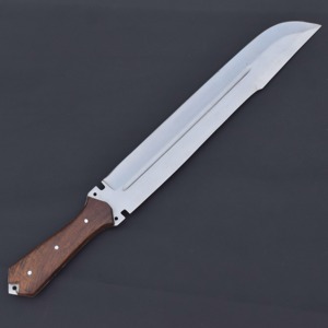 Cuchillo Bowie Hecho a Mano Personalizado para Supervivencia al Aire Libre, Hoja de Acero Inoxidable Duradera y Afilada, Mango de Madera, Grado DIY OEM - Product Image 4