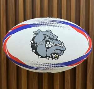 100% pelotas de Rugby de PVC/PU impresas personalizadas logotipo personalizado y pelotas de goma de entrenamiento de combinación de colores con balones de fútbol de vejiga de látex - Product Image 6
