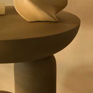 Mesa Consola Minimalista con Base de Pedestal, Mueble Moderno para Sala de Estar, Diseño Estable, 56 cm de Altura, Selección del Personal - Product Image 5