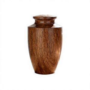 Antique Memorial Cheap Acacia Wood <b>Casket</b> Box Adults Human Funeral <b>Ashes</b> Cremation Urns American Style Storage - Product Image 2