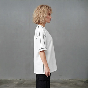 Camiseta de Secado Rápido para Mujer, Unisex de Lujo, 100% Algodón, Oversize, Ecológica, con Serigrafía Frontal Personalizada, Manga Corta - Product Image 2