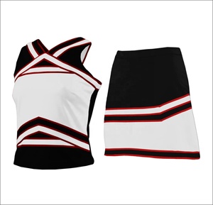 Shell Top femmes pom-pom girl Sport Wear Costume pom-pom girl sans manches impression sublimée uniforme - Product Image 5