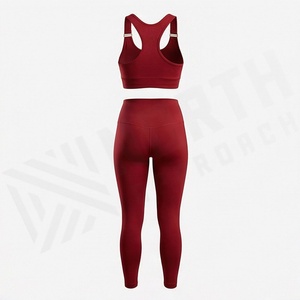 Ensemble de yoga imprimé deux pièces personnalisé pour femmes grandes tailles, soutien-gorge de sport sans couture, leggings, vêtements de sport, tenue de fitness, équipement de sport - Product Image 2