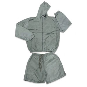 Conjunto Deportivo de Alta Gama con Logotipo Personalizado, Chaqueta Cortavientos de Nailon para Hombre, Sudadera Ligera y Pantalones Cortos, Ropa Deportiva para Viajes al Aire Libre - Product Image 1