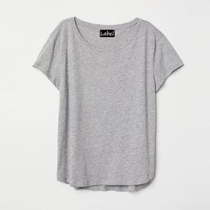 Camiseta Corta de Manga Corta con Cuello en V para Mujer, Estilo Minimalista, Ajuste Regular, Color Sólido, Transpirable, de Algodón - Product Image 3