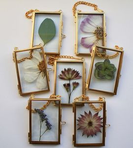 Home Decor Glass & Metal Hanging Picture <b>Frame</b> for <b>Wall</b> Decoration, with 2 Sides Glass Customised Decorative Photo <b>Frames</b> - Product Image 6