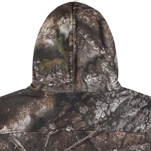 Sweat à capuche de chasse camouflage Woodland pour homme de qualité supérieure |   Sweat-shirt tactique d'extérieur épais avec poche zippée - Product Image 4
