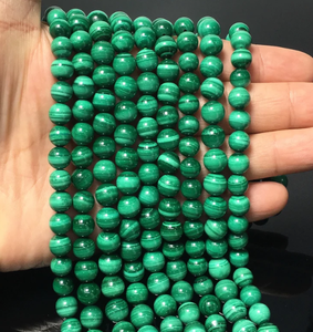 Perles de pierres précieuses naturelles mélangées |   Malachite, fluorite, turquoise jaune |   Perles de pierres de guérison de 6 mm et 8 mm |   Options de couleurs personnalisées | - Product Image 1