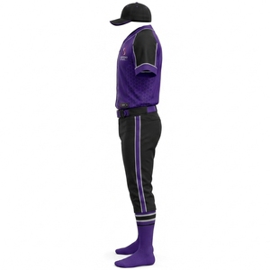 Uniforme de Béisbol Transpirable de Poliéster de Alta Calidad, Ropa Deportiva para Adultos, Impresión Digital Económica, Colores Personalizados, OEM - Product Image 3