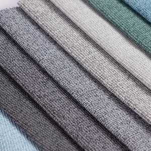 Tissu occultant pour rideaux TengHui 2026, fabrication en usine, 100% polyester, tissage Herrigone, 280 cm, imitation lin, prêt pour le salon - Product Image 2