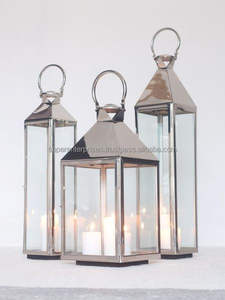 <b>Set</b> of Three Candle Design <b>Lanterns</b> With Painted Finishing Decor Indoor Design T-light <b>Lanterns</b> Best for Home Decor - Product Image 2