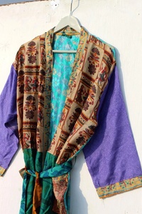 Kimono en soie pour femmes Kimono en soie crêpe fait à la main Robe d'été Robe Kimono Robe - Product Image 3