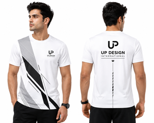 Custom Sublimation White <b>Polyester</b> T <b>Shirt</b> Quick Dry Crew Neck Sports Training Running Gym Wear Athletic Tee OEM ODM - Product Image 1