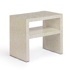 Modern Bone Inlay MDF Bedside Table Classic Design and Smooth Finish Decorative Wardrobes Furniture Manufacture - Product Image 1