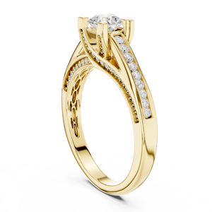Classic Design <b>Square</b> Octagon Cluster Halo Engagement Ring With Side Paved Lab Grown Diamonds GRA Certified Fine Jewelry - Product Image 3